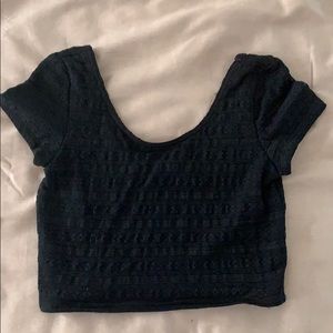 Black sweater crop